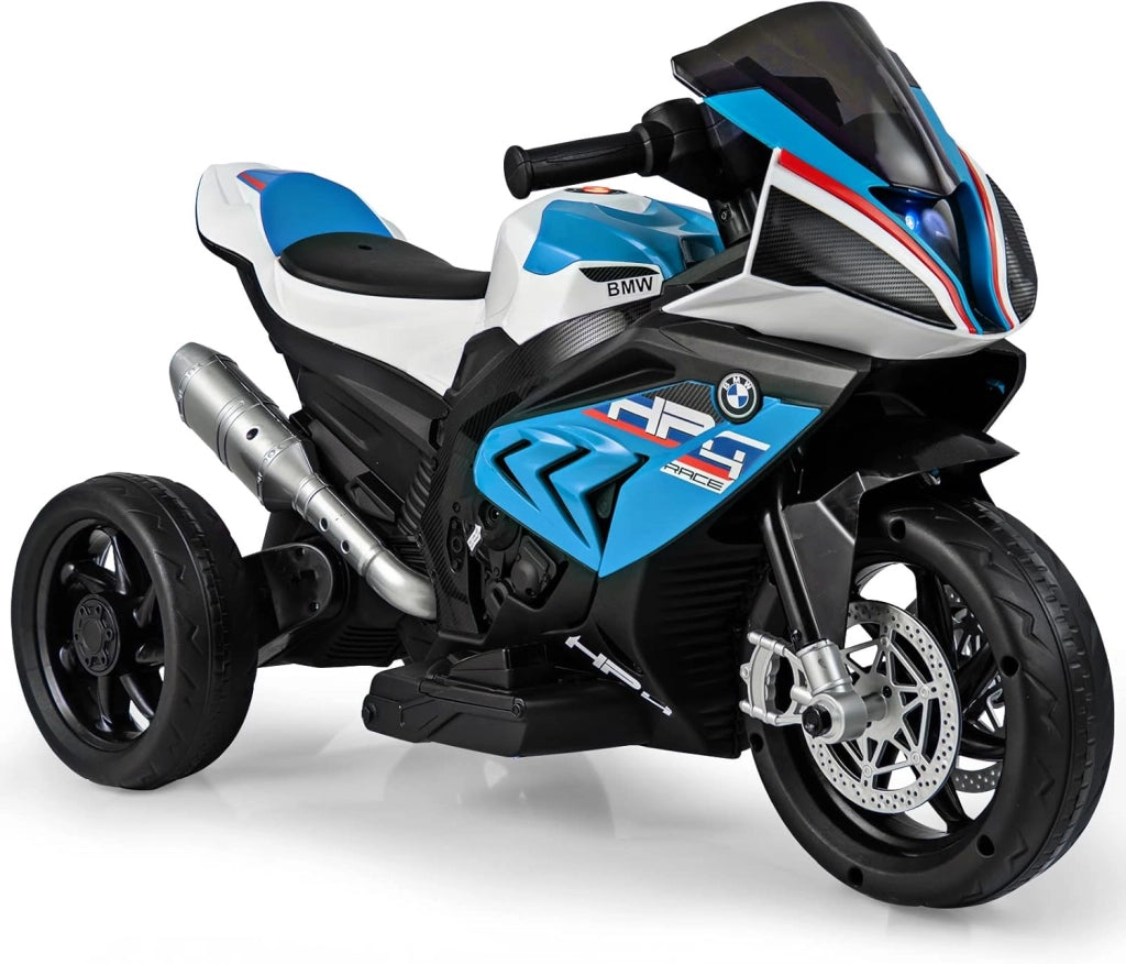 6V BMW Moto Cavalcabile per Bambini, Motocicletta a 3 Ruote con Musica Fari, 3km/h, Moto Elettrica Regalo per Bambini 37 a 96 Mesi (Rosso)