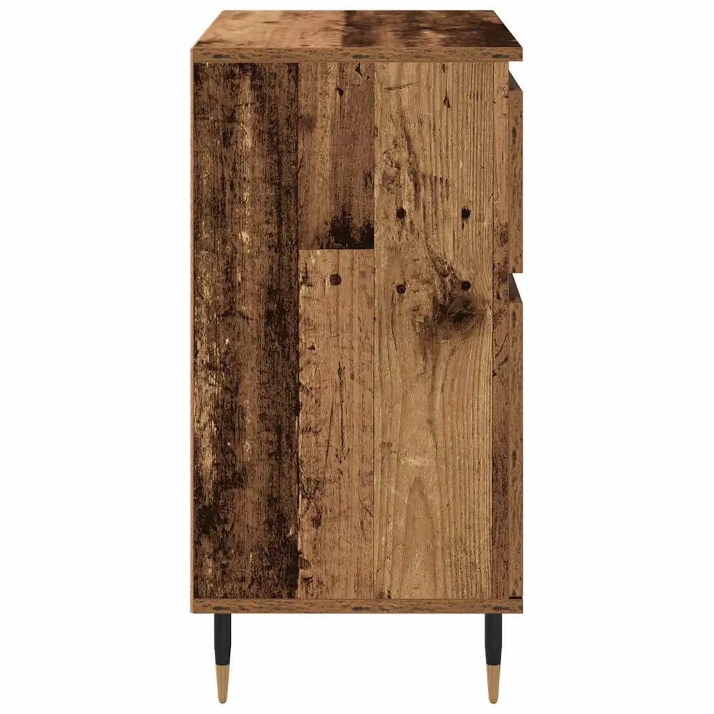 Credenza con Cassetto-Buffet-Armadio da cucina Legno vecchio 60 x 35 x 70 cm 350763