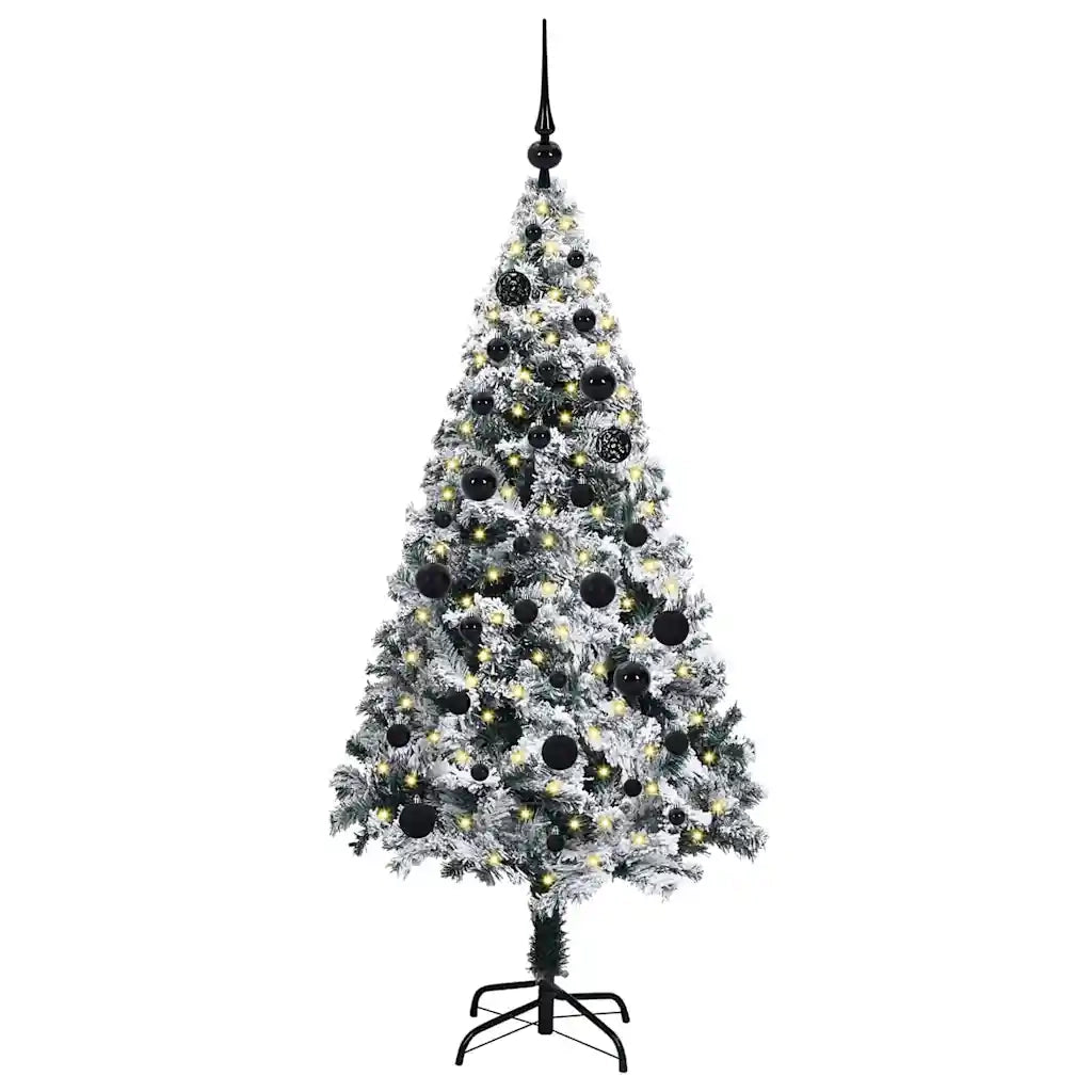 Albero di Natale Artificiale-Albero Natalizio con 150 LED Bianco 150 cm 633171