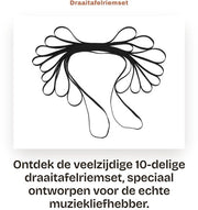Set di cinghie di sostituzione 10 pezzi - Materiale a base di gomma morbida - Elevata prestazione - Duraturo - Capacità di assorbimento del rumore - Riem di supporto per lettore di piatti