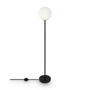 Maytoni Lampada da terra contemporanea Ring 1 luce E27 nero metallo diffusore vetro