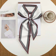 Nuova fascia per capelli alla moda con decorazioni in seta, piccola sciarpa, elastico per capelli, foulard, cintura