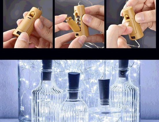 Decorazioni di Natale all'aperto Flessi illuminanti in gomma 10 pezzi 2m 20 LED Cavo di rame Fairy Lights Feste Matrimonio Natale DIY Decorazioni all'aperto e all'interno Luce calda Bianco