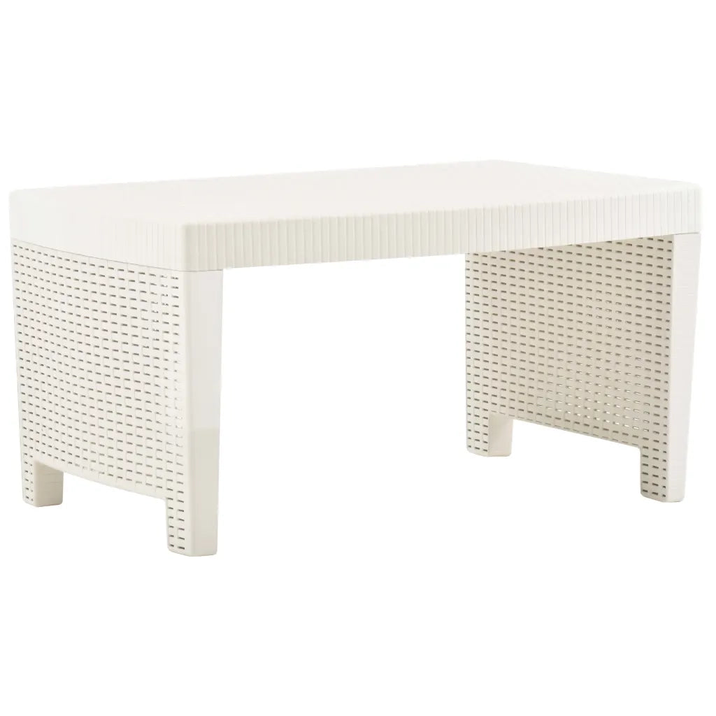 Set Salotto da Giardino 3 pz in Plastica Bianco 48823