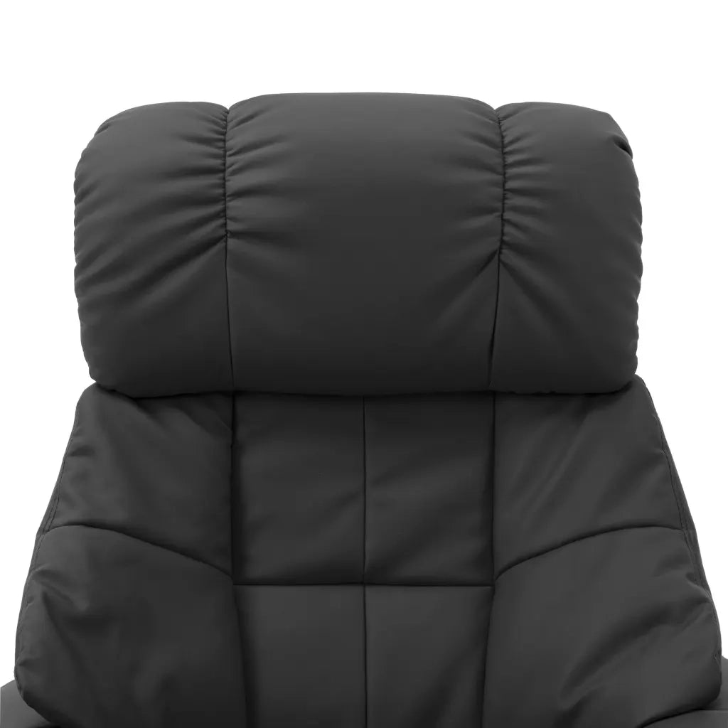 Poltrona Massaggi Reclinabile Grigia Similpelle e Legno Curvato 289868