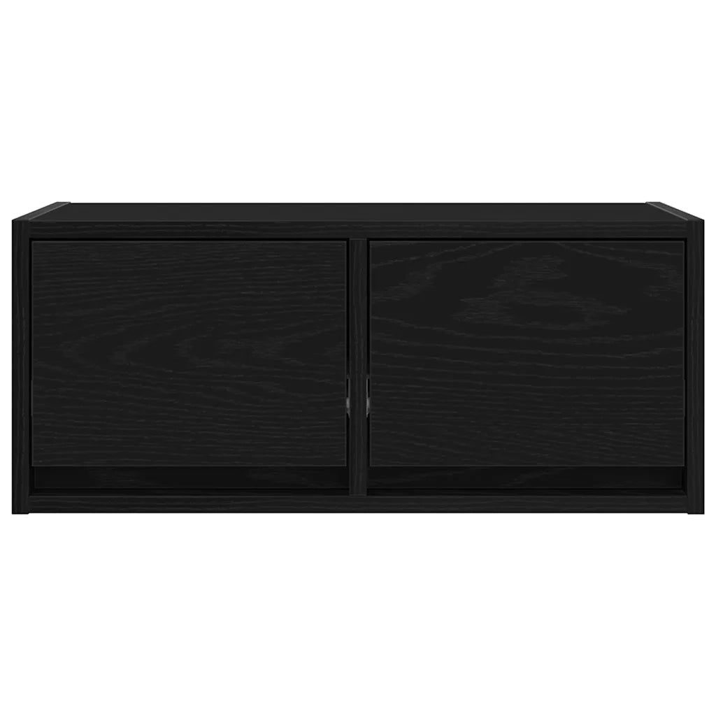 Mobili TV 2 pz Rovere Nero 60x31x25,5 cm in Legno Multistrato 861493