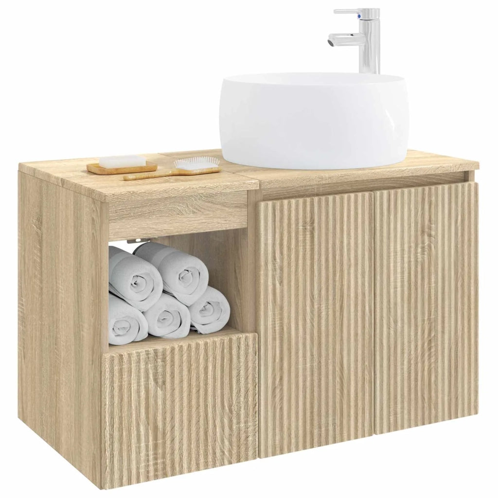 Set di mobili per il bagno 2 pz Rovere Sonoma 3404096