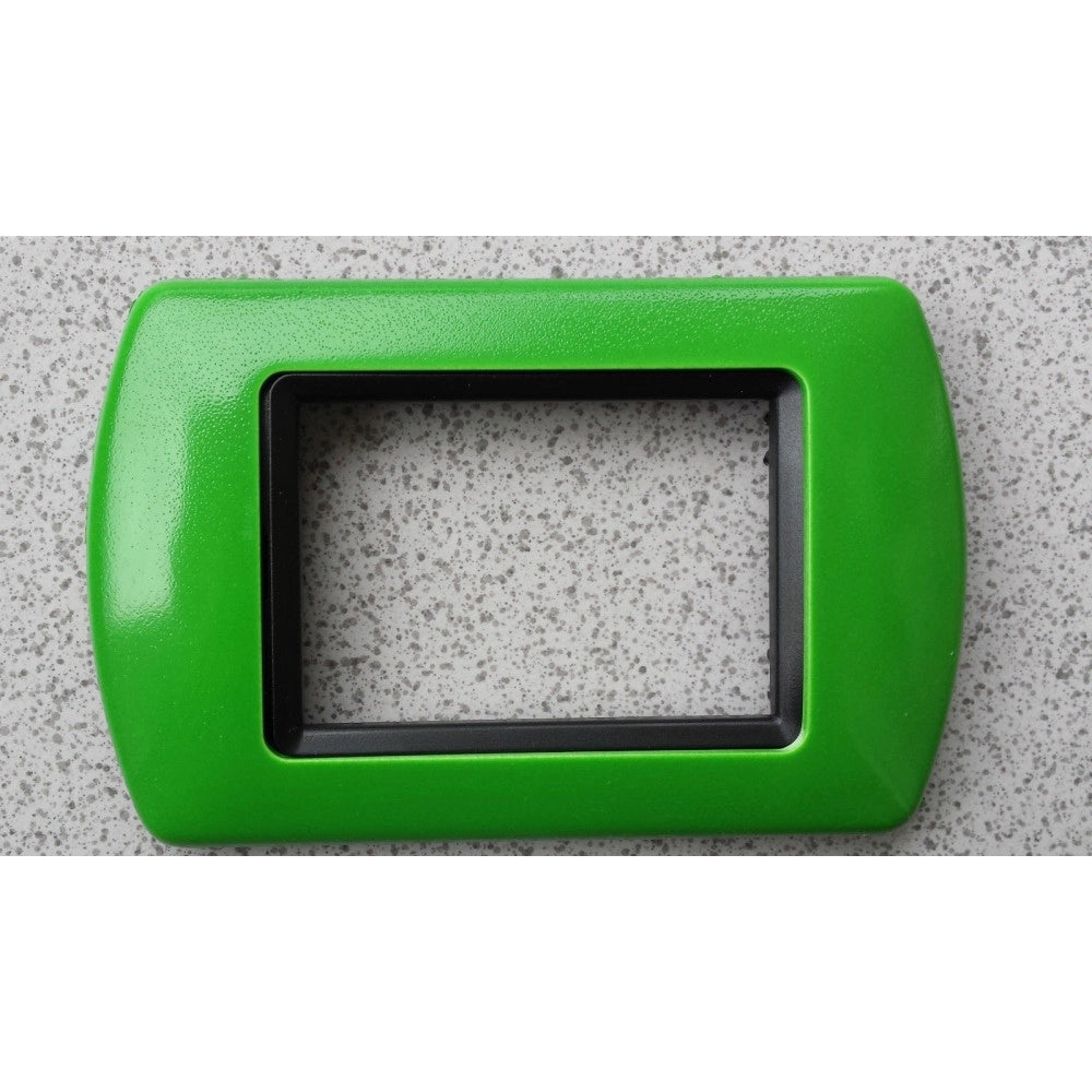 Trade Shop - Placchette Placche In Abs Compatibili Per Master Modo Colorra Placca Copriprese - Verde -7 Fori     -