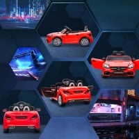 Macchina Elettrica per Bambini Licenza Mercedes SLC 300 con Telecomando, in PP e Metallo, 107x62.5x44 cm, Rosso