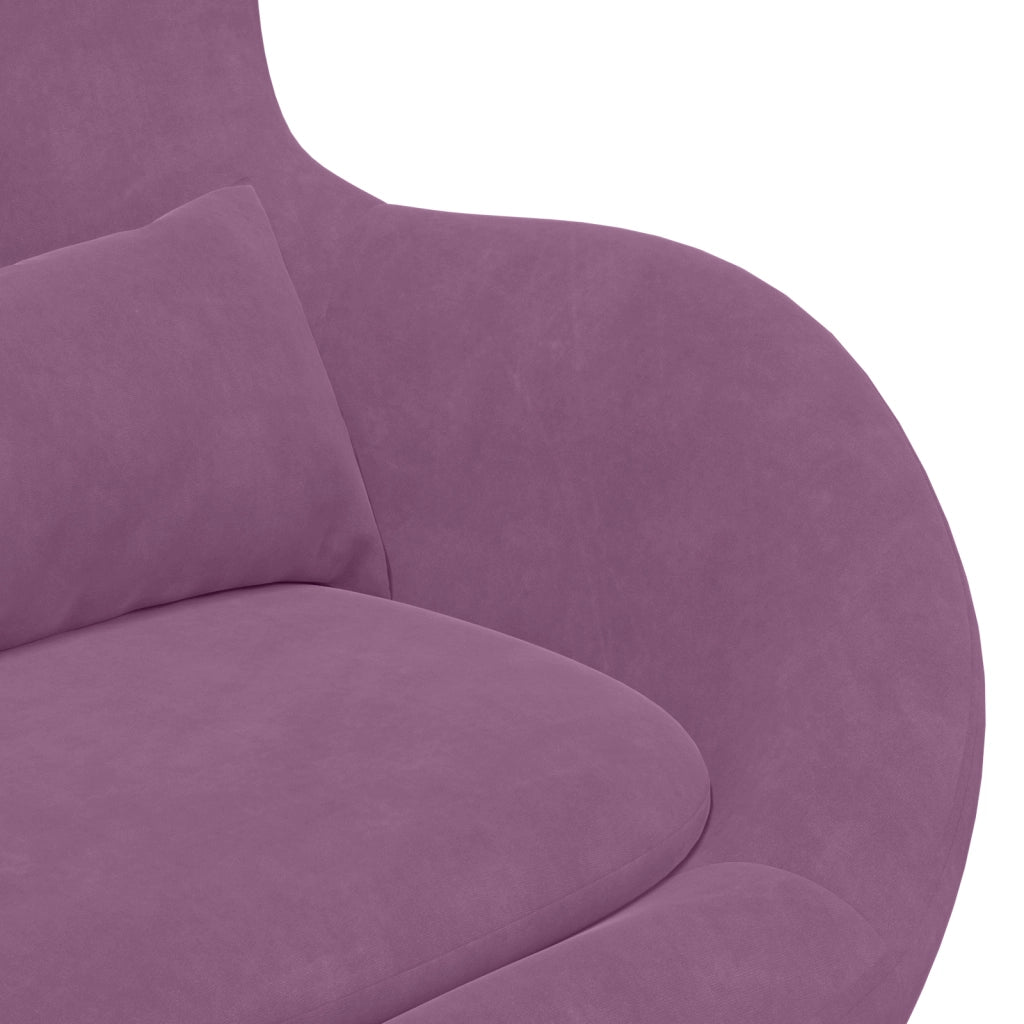 Poltrona Uovo in Velluto Viola