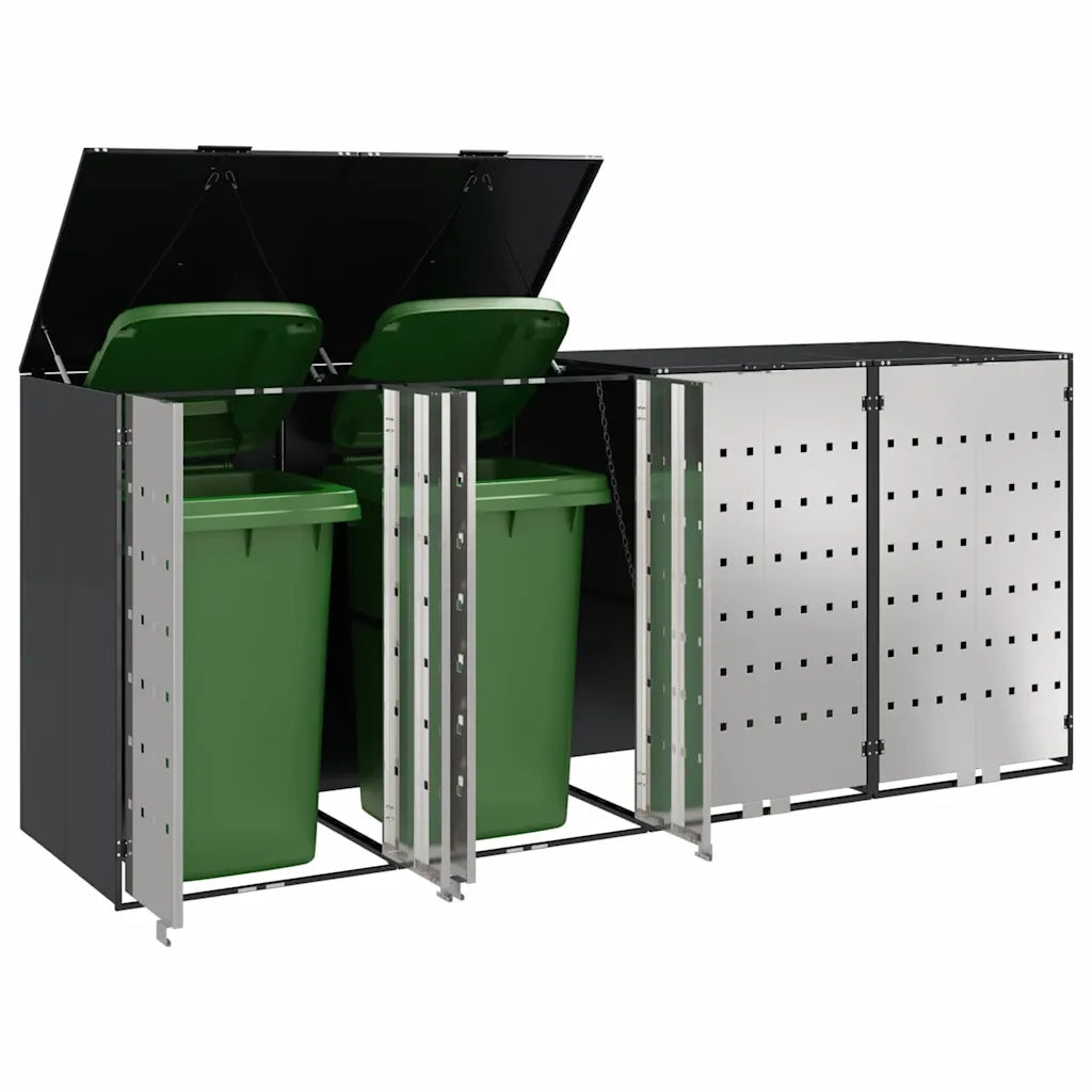 Contenitore per Rifiuti per 3 Bidoni 340 x 77.5 x 115.5 cm