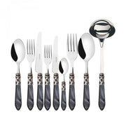 ALADDIN Ghiera Argento Anticato, Posate Set 75 pz, Scatola