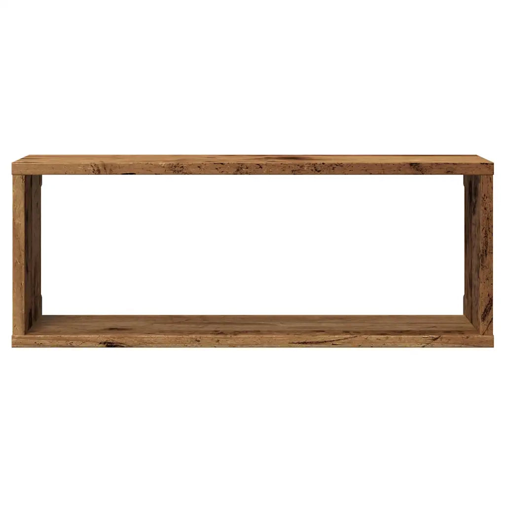 vidaXL Mensole a Cubo Muro 2 pz Legno Antico 60x15x23 cm in Truciolato