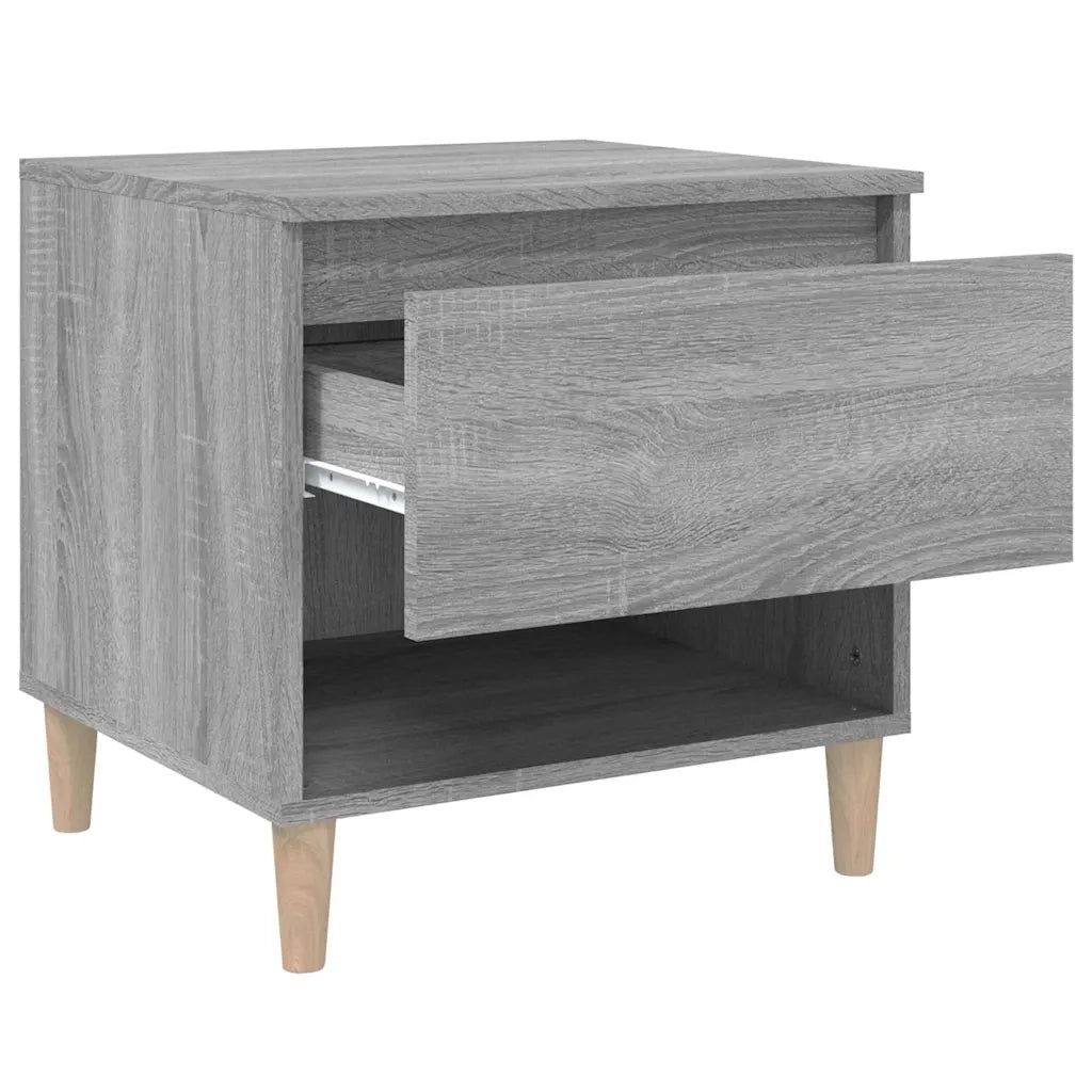 Comodino-Tavolino da notte Grigio Sonoma 50x46x50 cm in Legno Multistrato