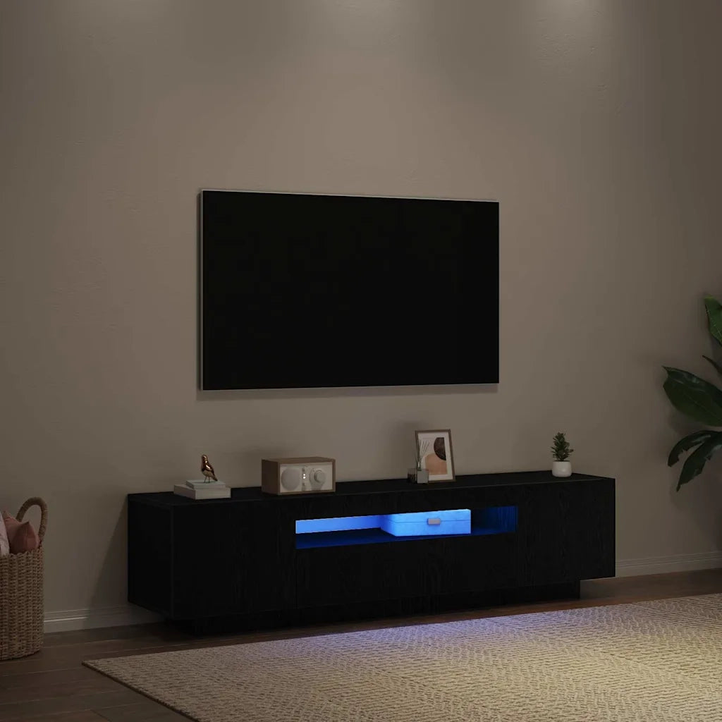 Mobile TV Nero 160 x 35 x 40 cm Legno multistrato 861103