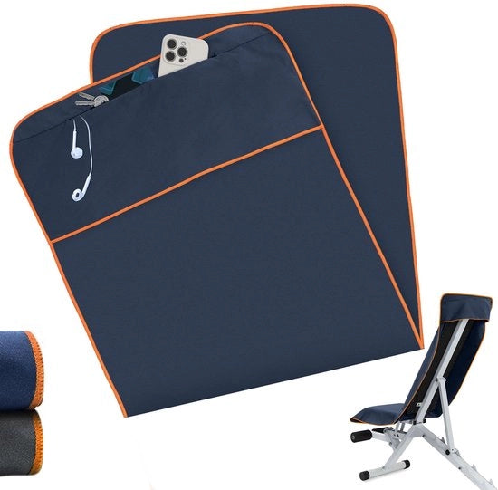 Asciugamano Fitness con Tessuto Microfibra Superassorbente con Tasca - Compatto e Portatile