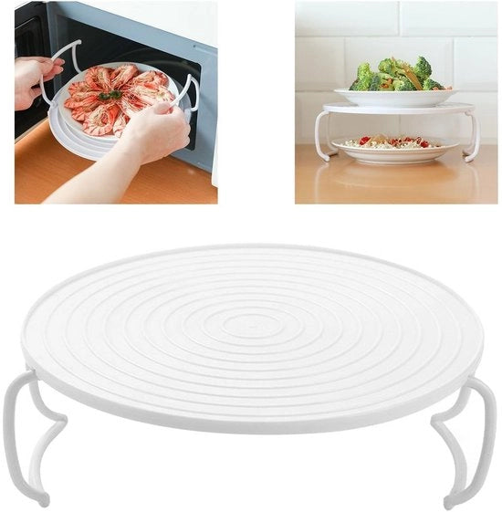 Piatto di riscaldamento magnetron - Disegno compatto - Griglia a strati - Spazio di stoccaggio per la cucina - Design elegante - Cestino per la cucina 

Modello: Dienblad Warm
