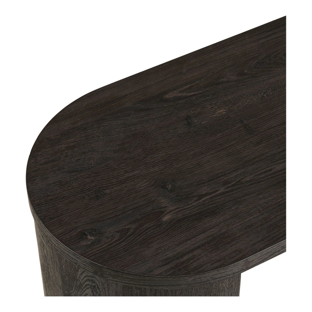 Consolle Bibione in MDF marrone scuro con gambe in legno 114x38x75 cm