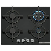 Bosch, Piano Cottura a Gas 4 Fuochi, Nero, 60x52 cm, PPH6A6I10