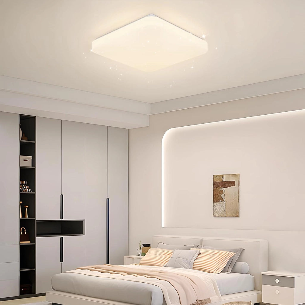 ZMH Lampada da soffitto plafoniera LED cielo stellato 37W dimmerabile telecomando 28 cm per camera letto cameretta