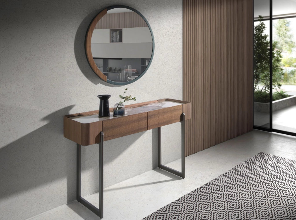 Specchio da parete rotondo Legno MDF color verde
