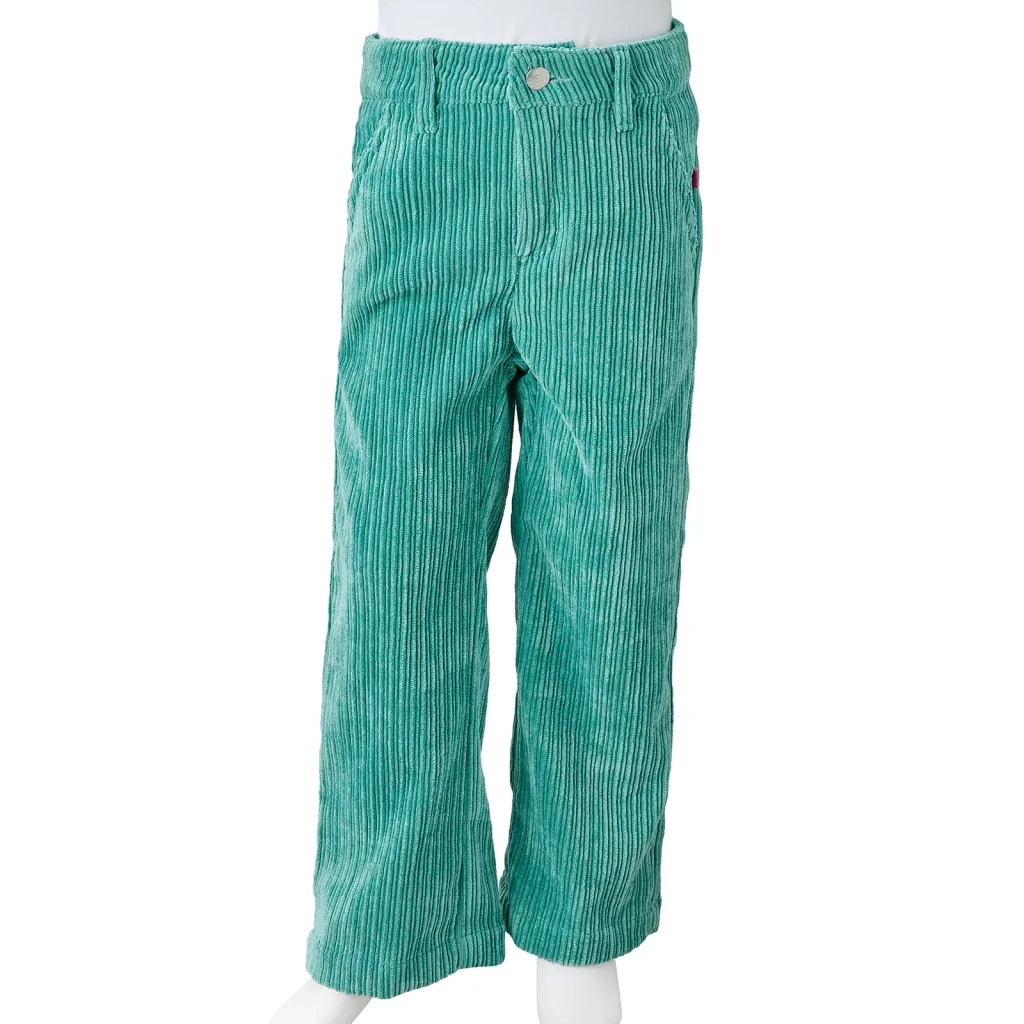 Pantaloni per Bambini in Velluto a Coste Verde Menta 128 CFW9364961