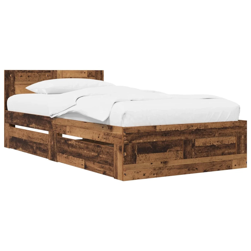 Struttura letto con testata Legno antico 80 x 200 cm 3429680