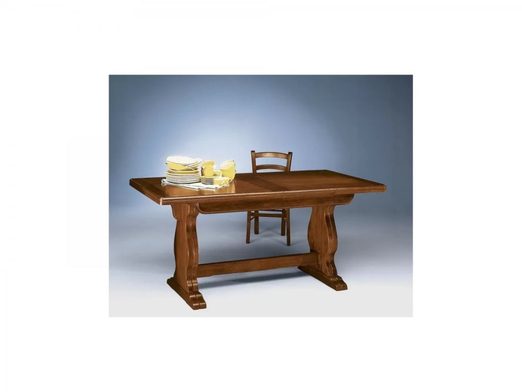 Tavolo da pranzo allungabile arte povera in legno 160x85x78 - Mobili 2G