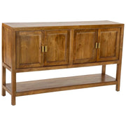 Credenza in legno marrone a 4 ante, 150x40x90h cm