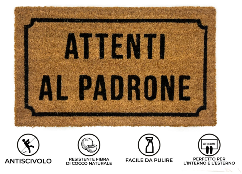 Zerbino Entrata Ingresso Casa Antiscivolo Cocco Allegro Attenti Al Padrone