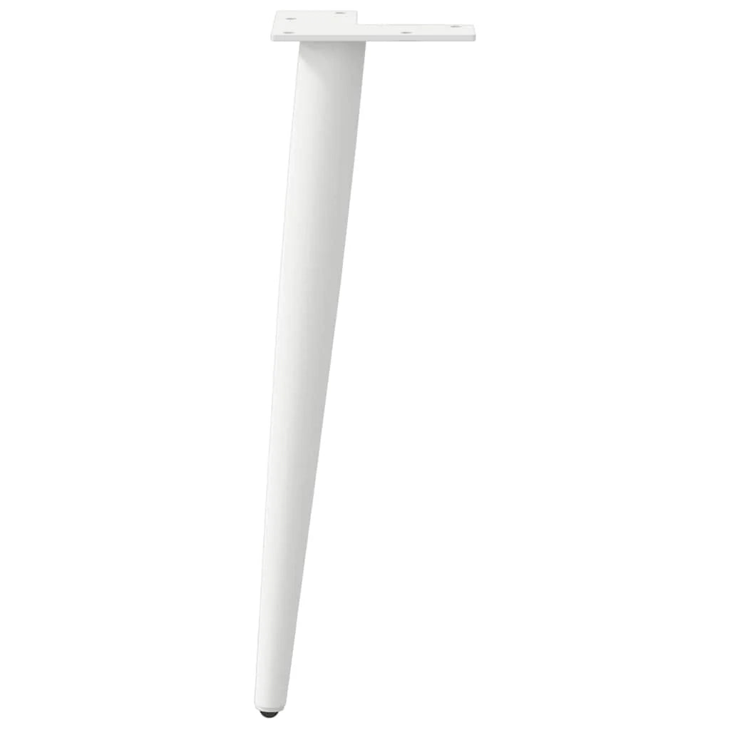 Set di 4 gambe per tavolino da caffè regolabili dal design moderno affusolate 42-43 cm in acciaio bianco 02_0056810