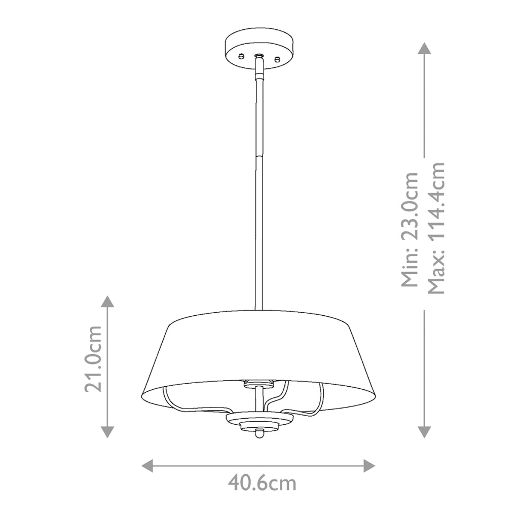 Lampada a sospensione Luella Kichler nero/ottone Ø41 3xE14