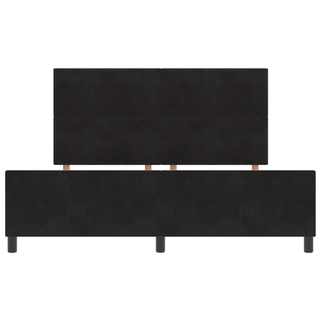 Letto in Velluto Nero  180x200 cm