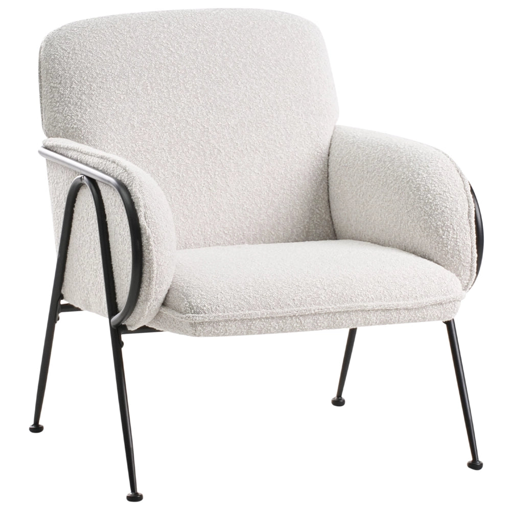 Poltrona Poliestere beige chiaro Imbottitura Struttura in metallo Secolo Moderno