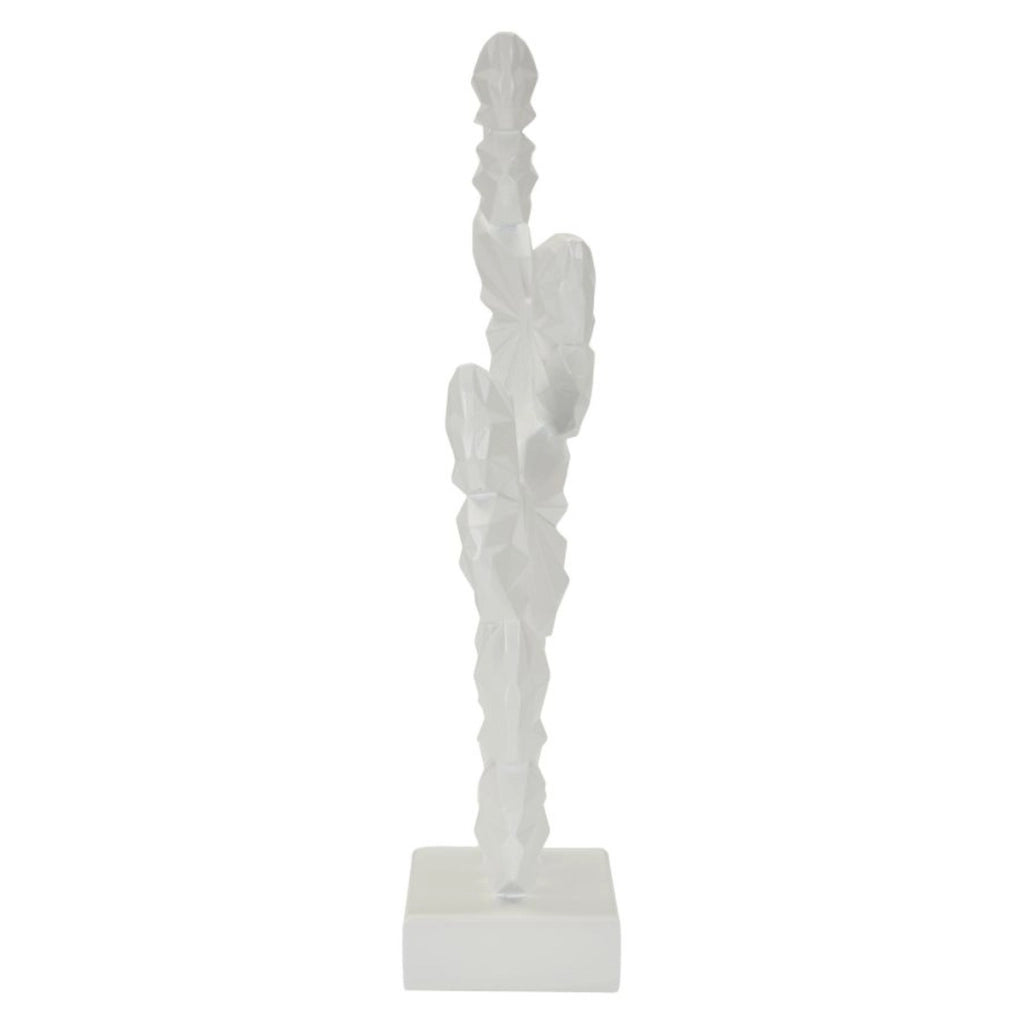 Scultura decorativa Farfalle in poliresina bianca