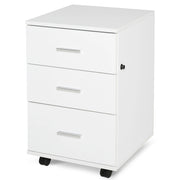 Scrivania con cassetti ¨C zephmum ¨C 3 cassetti, bianco, 40x40x61.5 cm