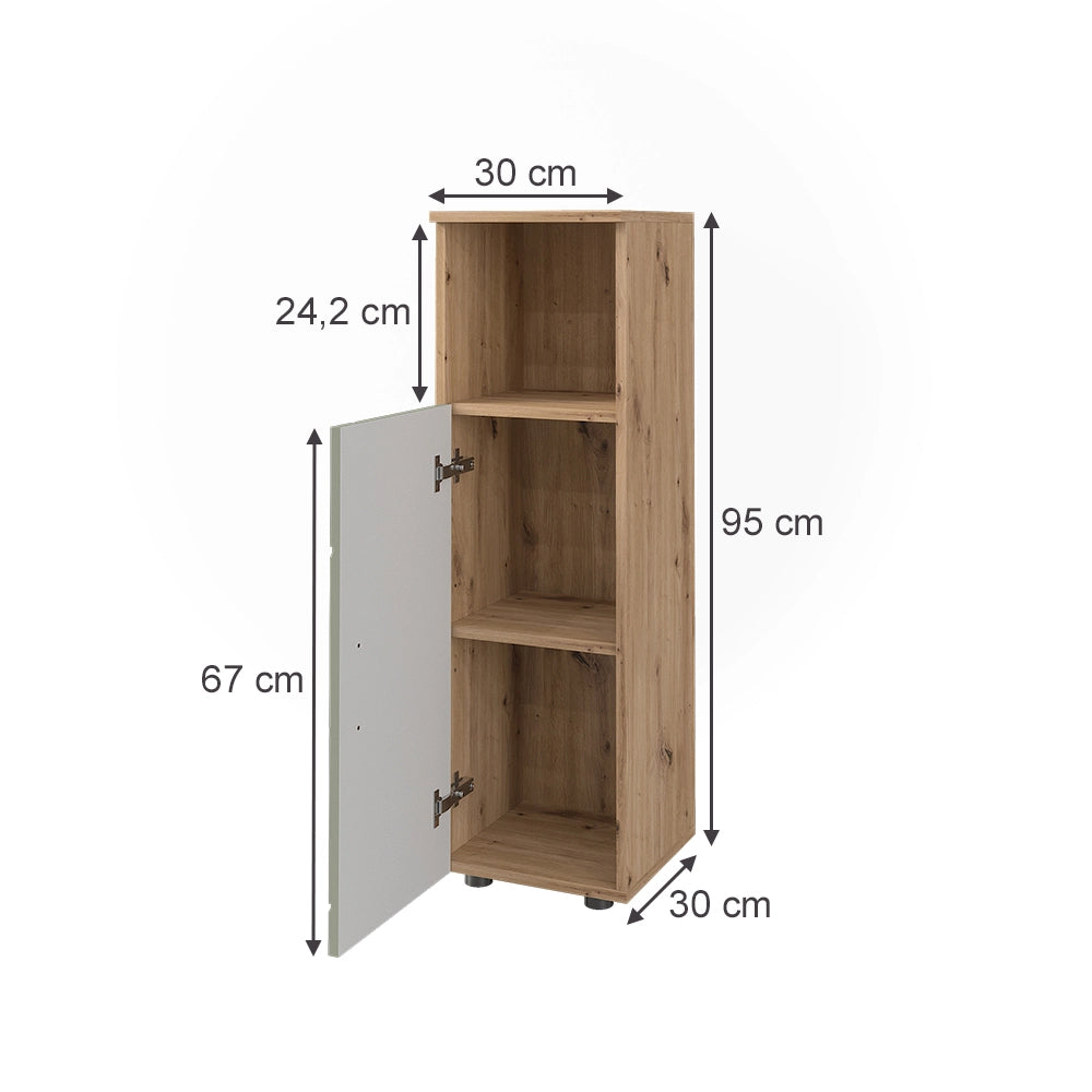 Vicco mobiletto bagno Verde salvia 30 x 95 cm