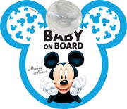 Cartello bimbo a bordo a ventosa con grafiche Disney Mickey Mouse.