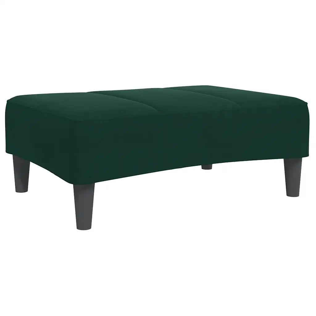 Poggiapiedi Verde Scuro 77x55x31 cm in Velluto 4007377
