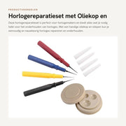 Kit di riparazione orologeria completo - Olio per orologi - Pennelli di lubrificazione - Materiale plastico - Portatile - Progettazione a gusci - Olio per orologi