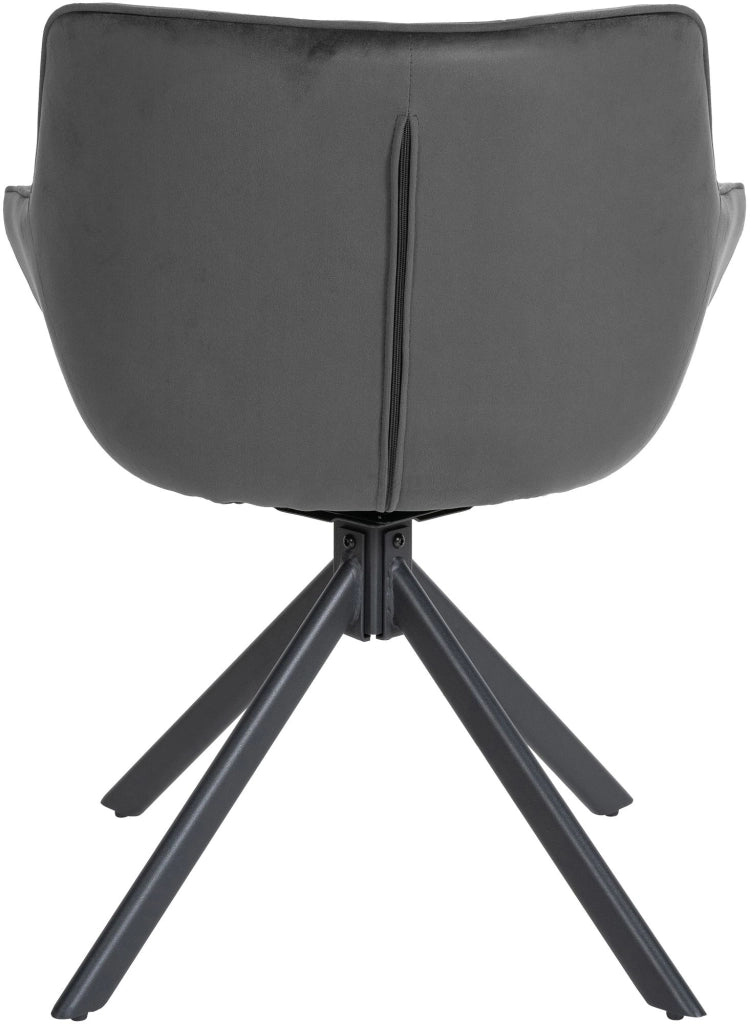 Sedia da pranzo Westport Velvet grigio scuro