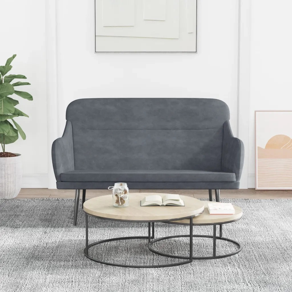 Panca Grigio Scuro 110x76x80 cm in Velluto CFW8761445