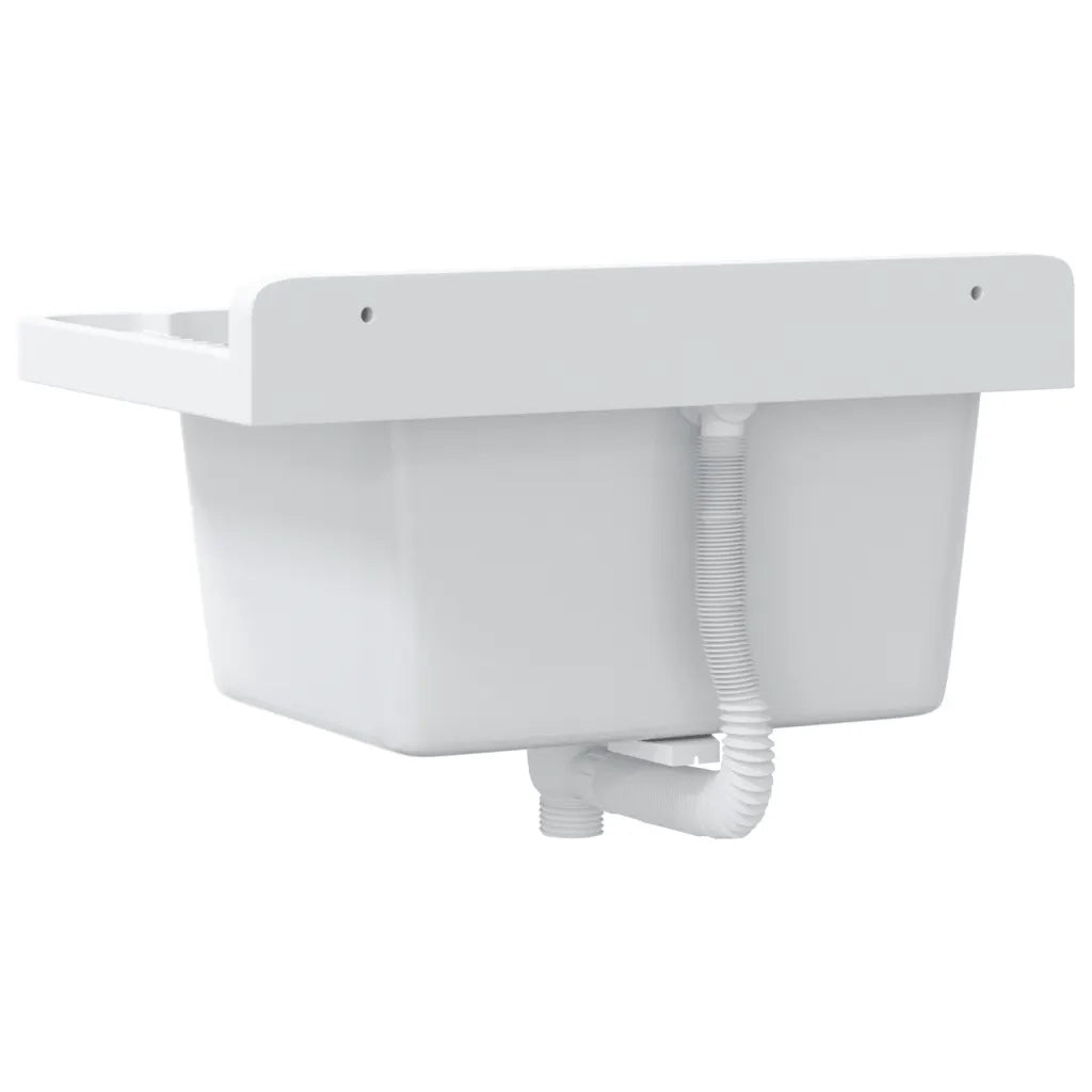 Lavabo a Parete-Lavandino-Lavello Bianco 50x35x24 cm in Resina