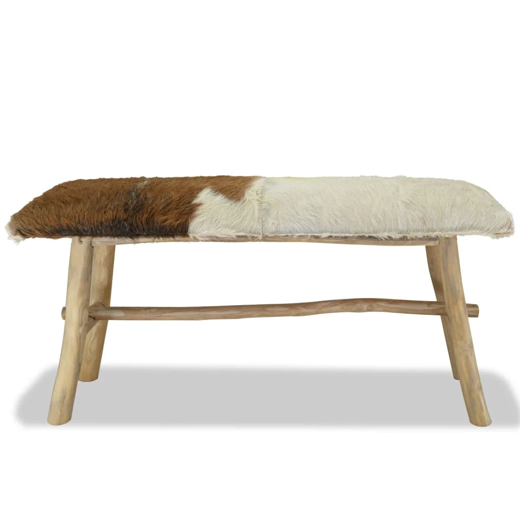Panca 100 x 30 x 45 cm vera pelle teak 02_0021262