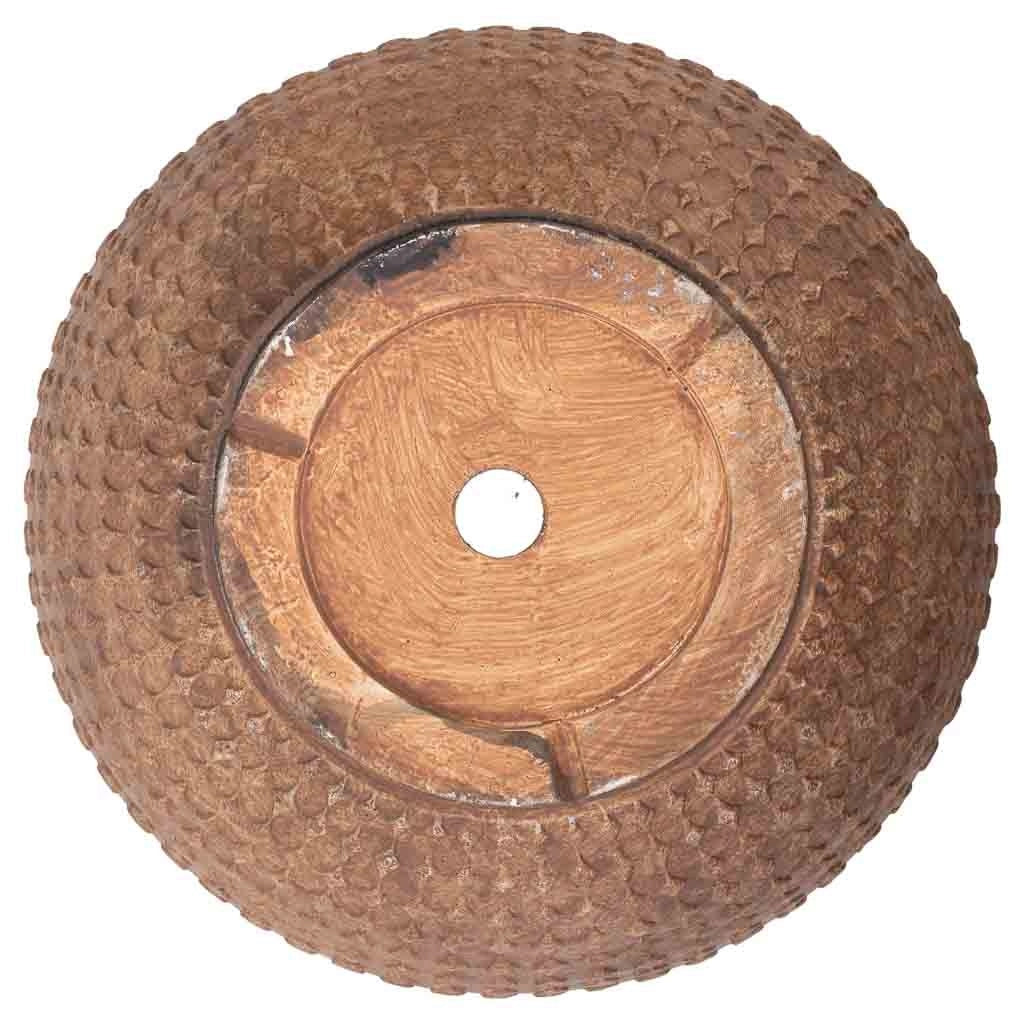 Vaso fibra di vetro marrone rossastro 33x33x33 cm
