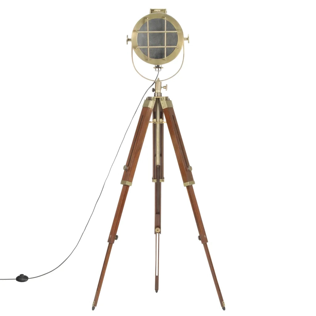 Lampada da Terra a Treppiede Legno Massello di Mango 165 cm CFW6306429