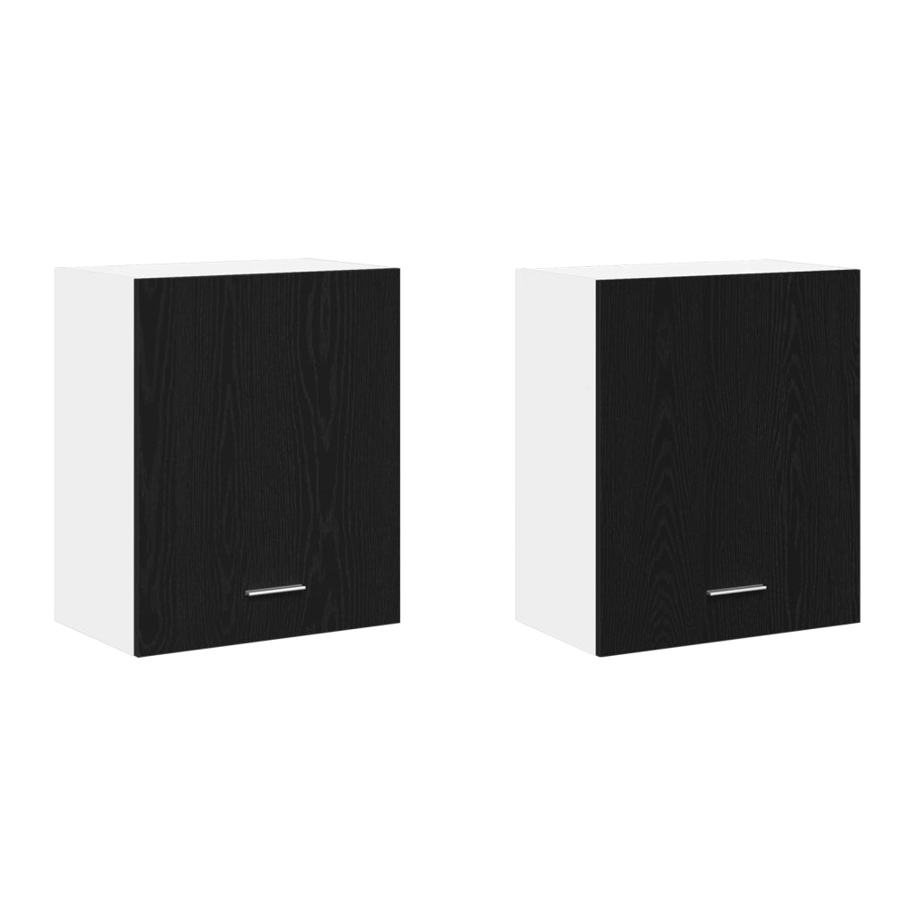 Armadi a muro  - 2 confezioni - Rovere nero, 100x31x60 cm - Realizzati in legno ingegnerizzato