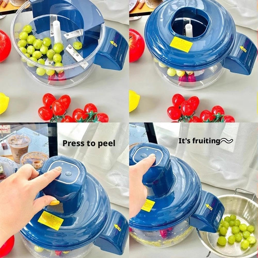 Trade Shop - Sbucciatrice Elettrica Automatica Ricaricabile Intelligente Per Frutta Verdure Uva Aglio -