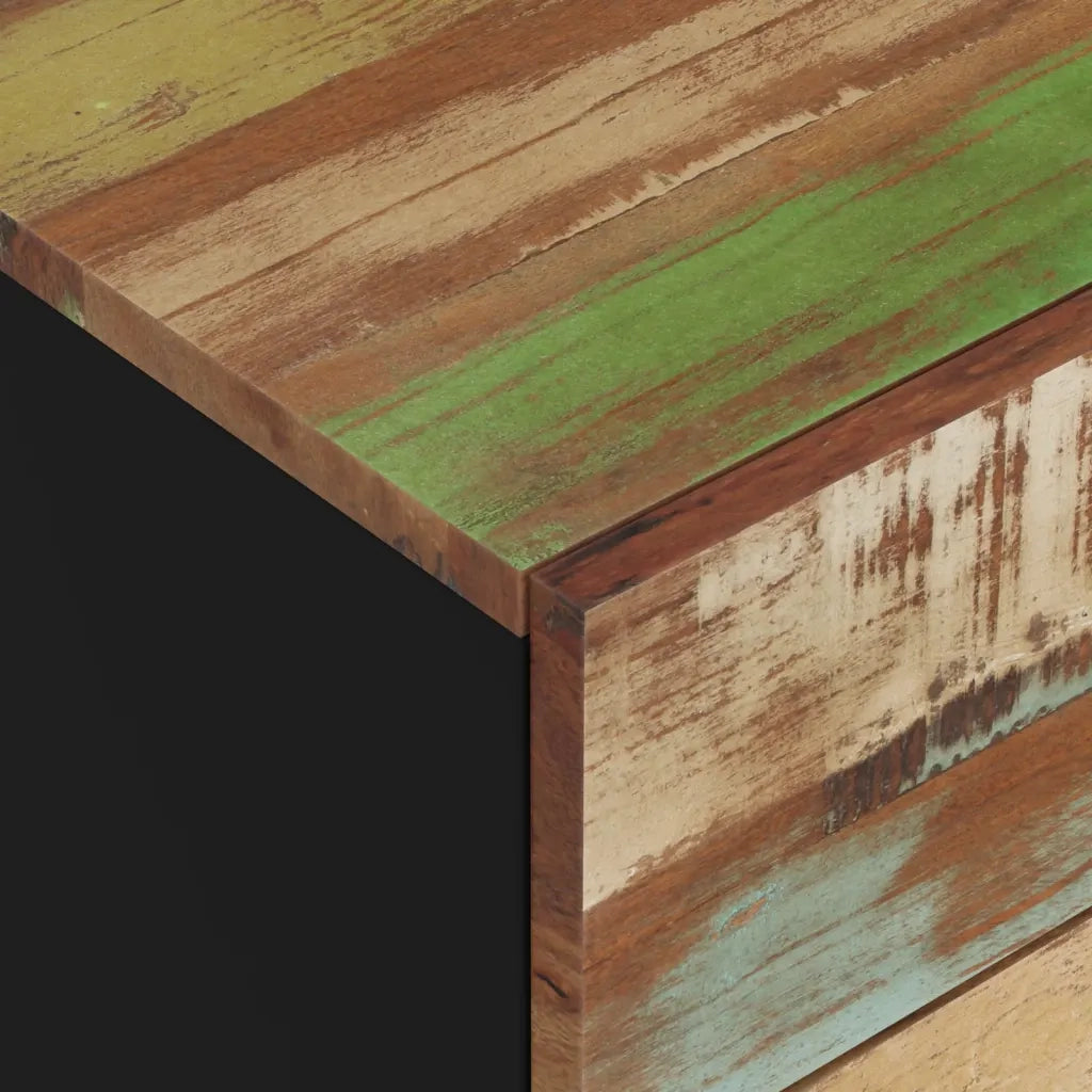 Comodino 50x33x60cm Legno Massello Recupero e Legno Multistrato