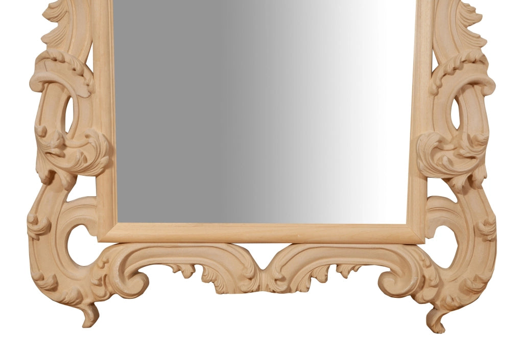 Biscottini SPECCHIERA DA PARETE IN LEGNO FINITURA GREZZA MADE IN ITALY realizzata Offerta